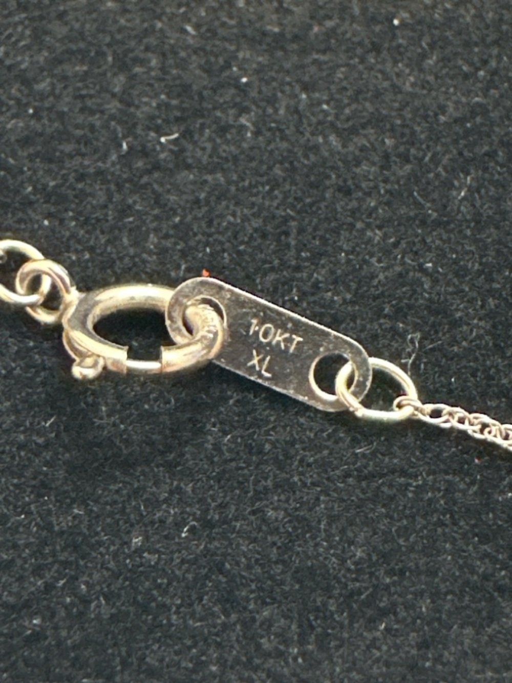 10K White Gold Sapphire Blue Pendant Necklace Halo Vintage Style - Picture 6 of 7